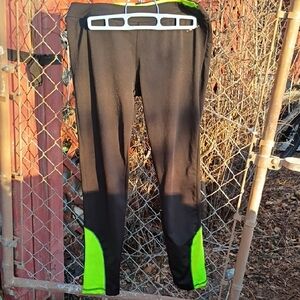 NaNa Black and Neon Green Leggings